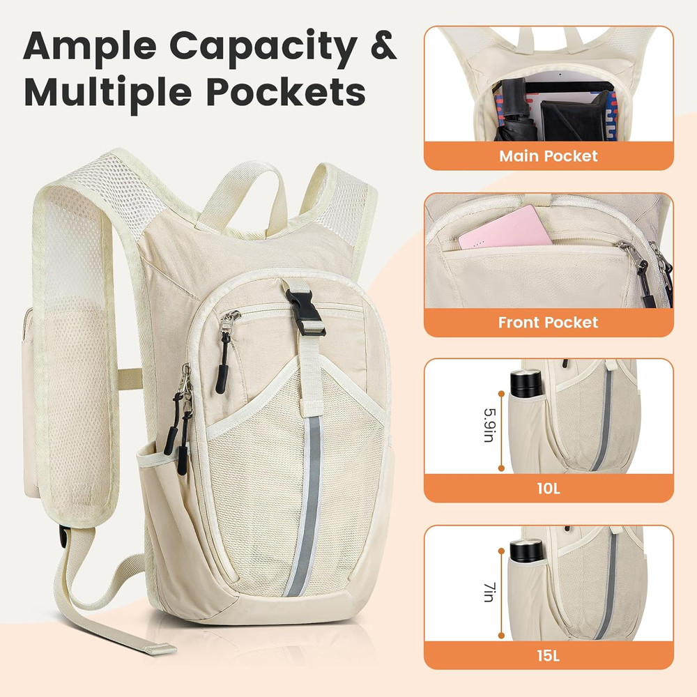 Small Hiking Backpack 10L- Lightweight Packable Foldable Backpack for Travel Cam