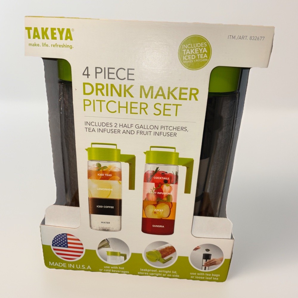 Takeya 4 Piece Drink Maker Pitcher Set
