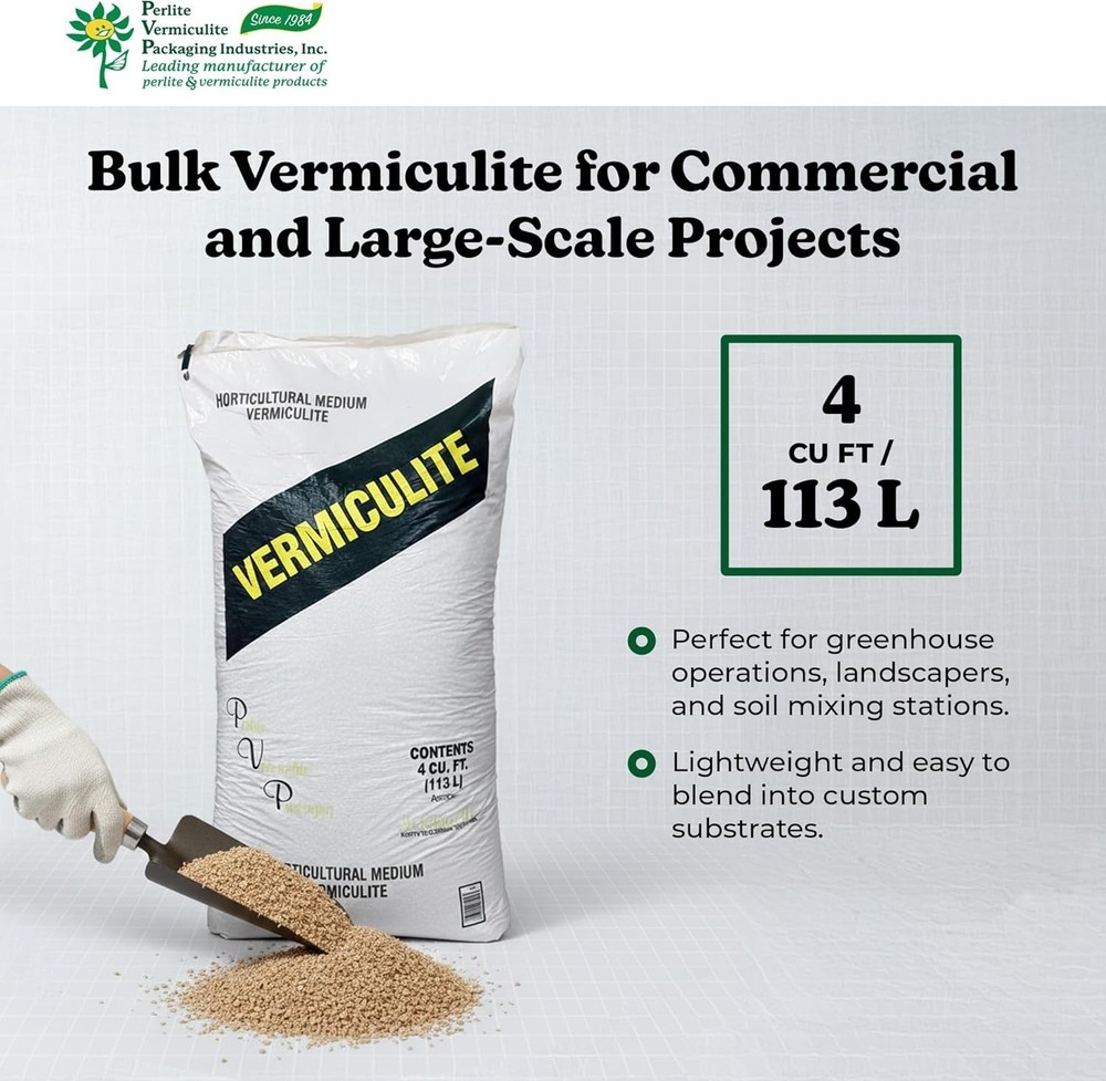 Medium Vermiculite – Professional Grade – Excellent Soil Conditioner - Medium...
