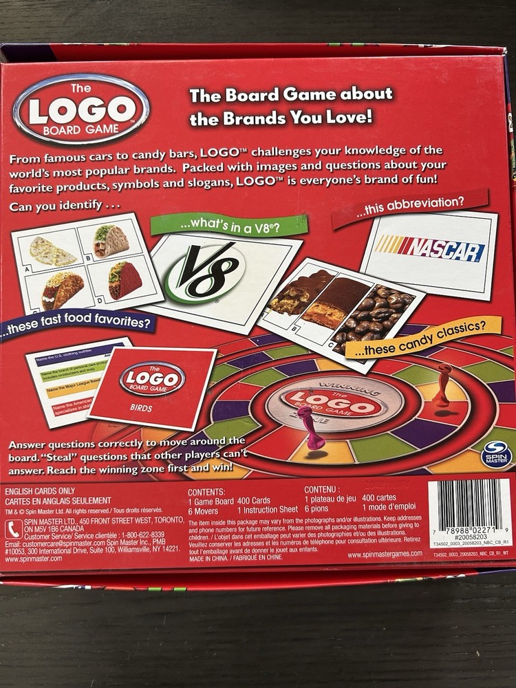 LOGO BOARD GAME Spin Master 2011 Game - Complete