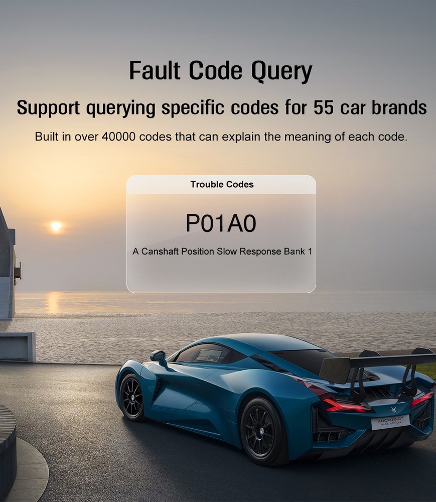 OBD2 Scanner Car Transmission Battery Deep Diagnostic Tool Code Reader Mode 6/8