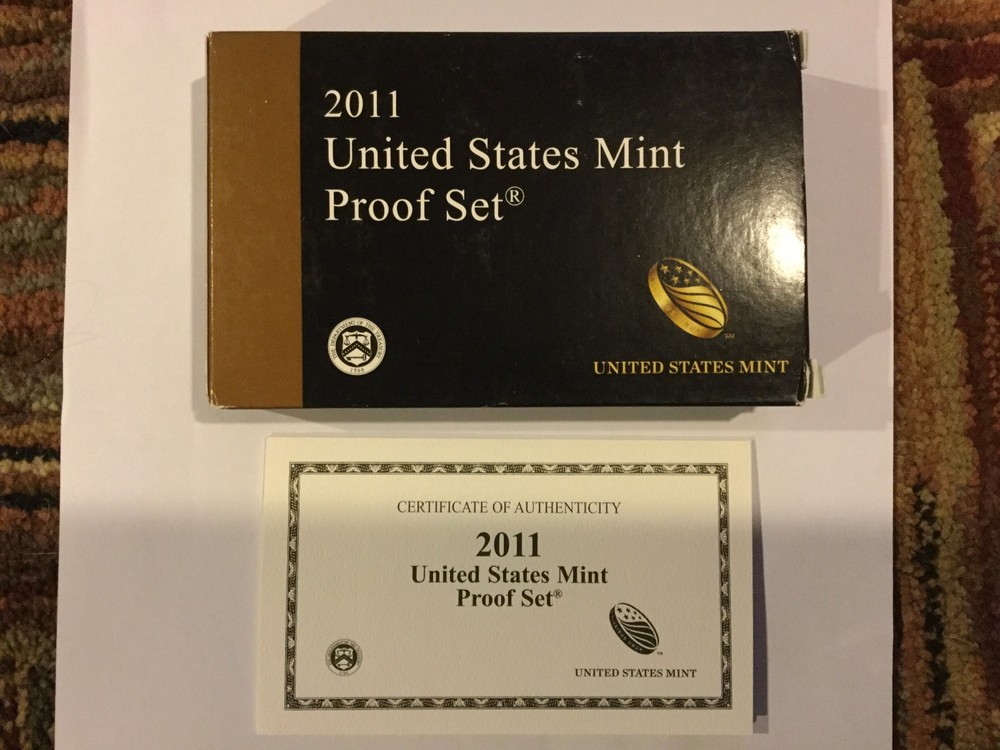 2011 US Proof Set with box and papers