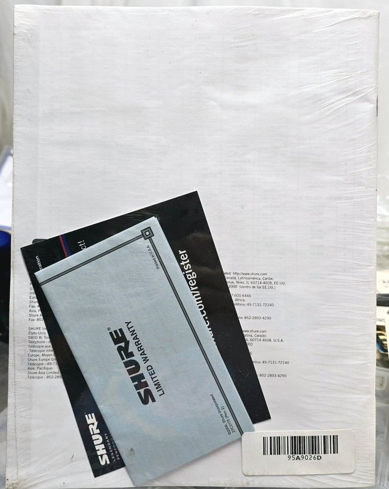 New SHURE SLX Wireless System Operation Manual
