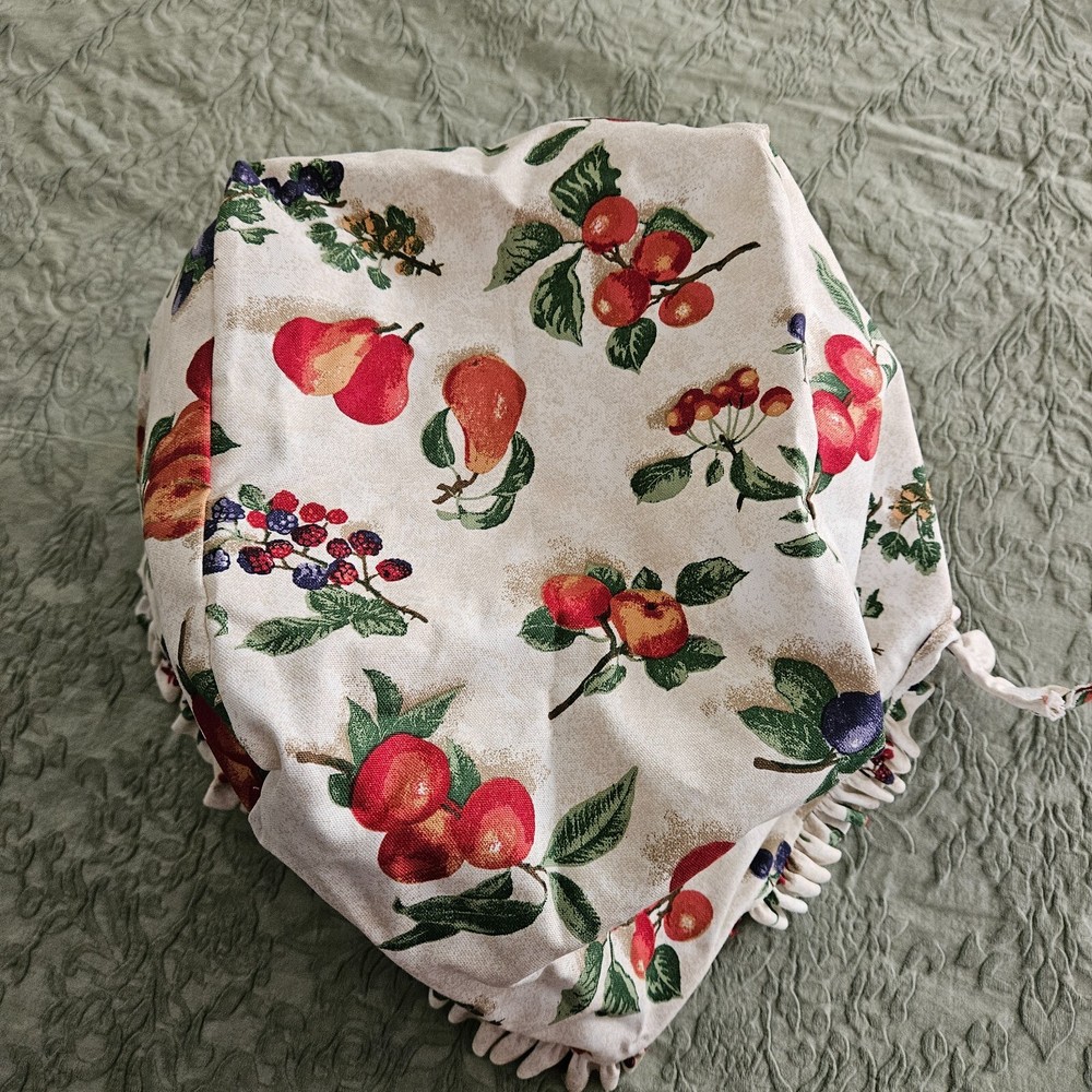 Longaberger Fruit Fabric Liner Insert Double Handle