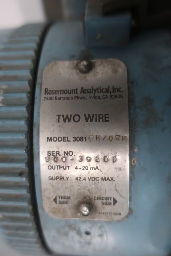 Rosemount 3081 PH/ORP Conductivity Transmitter 42.4v-dc