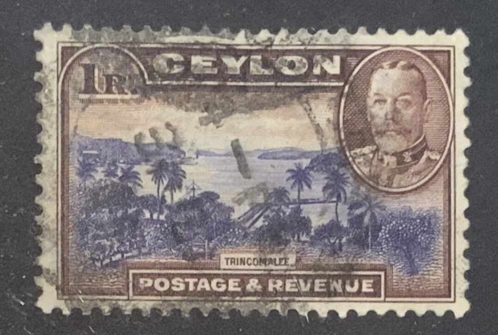 CEYLON 1935 1 RUPEE SG378 USED .CAT £32