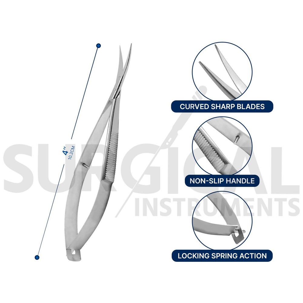 3 Pcs Microsurgical Dissection Scissors Ophthalmic & Lab Instruments German Gr