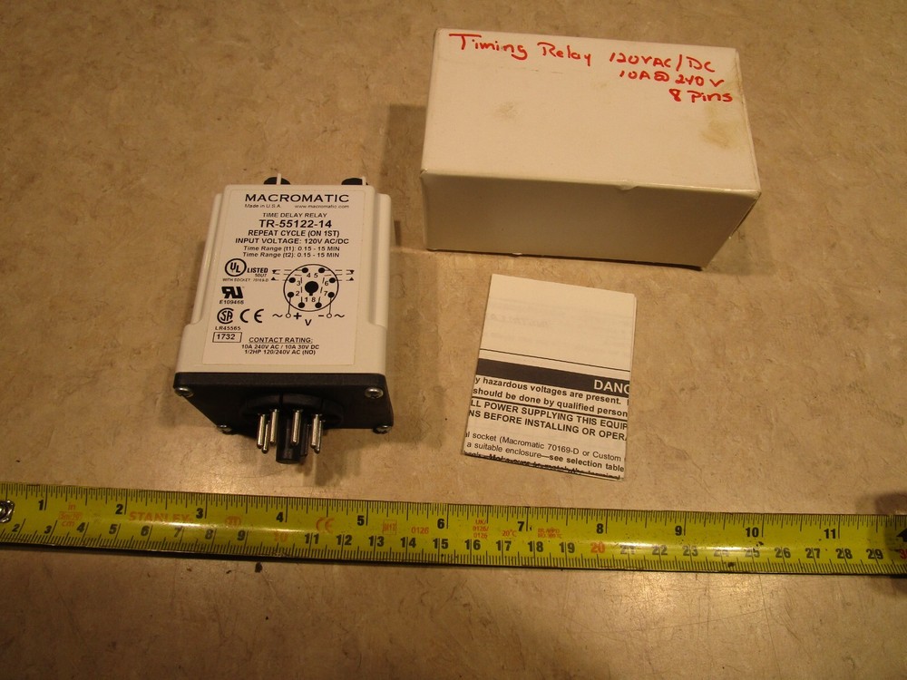 MACROMATIC TR-55122-14 TIME DELAY RELAY, R0171