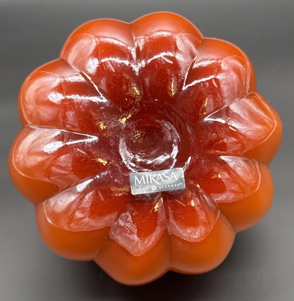 Mikasa Blown Glass Pumpkin Decor