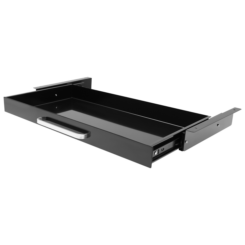 21.5" Black Under Desk Mounted Sliding Pull-out Drawer For Standing Desks