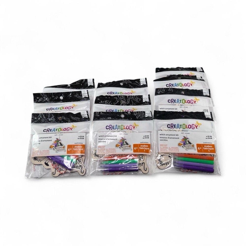 Creatology Halloween Witch Ornament Craft Kit Bundle (10 Packs)