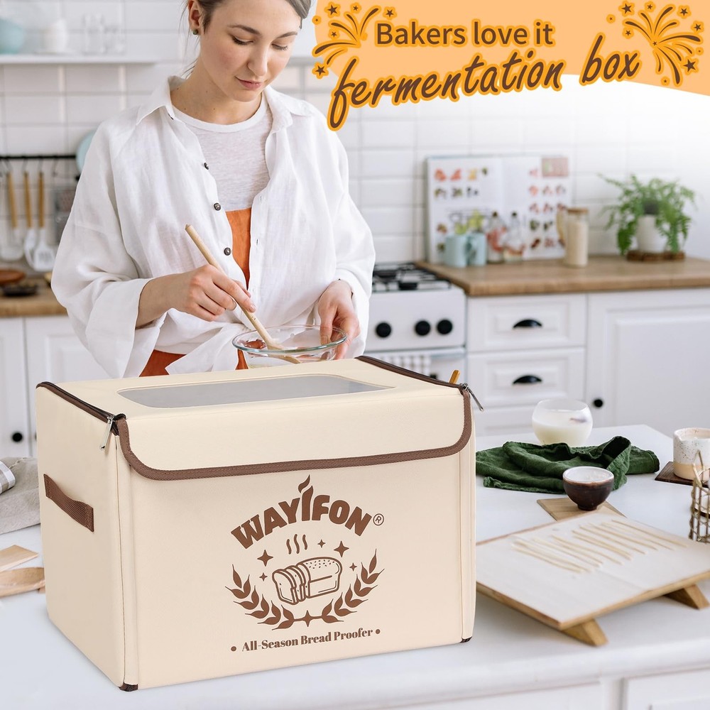 Folding Bread Proofing Box with 68-131℉ Temp Control & 99H Timer,Dough Pro