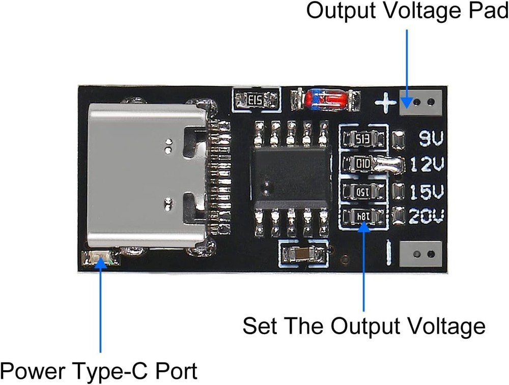 5PCS USB-C PD Trigger Board Module Fast Charge Type-C