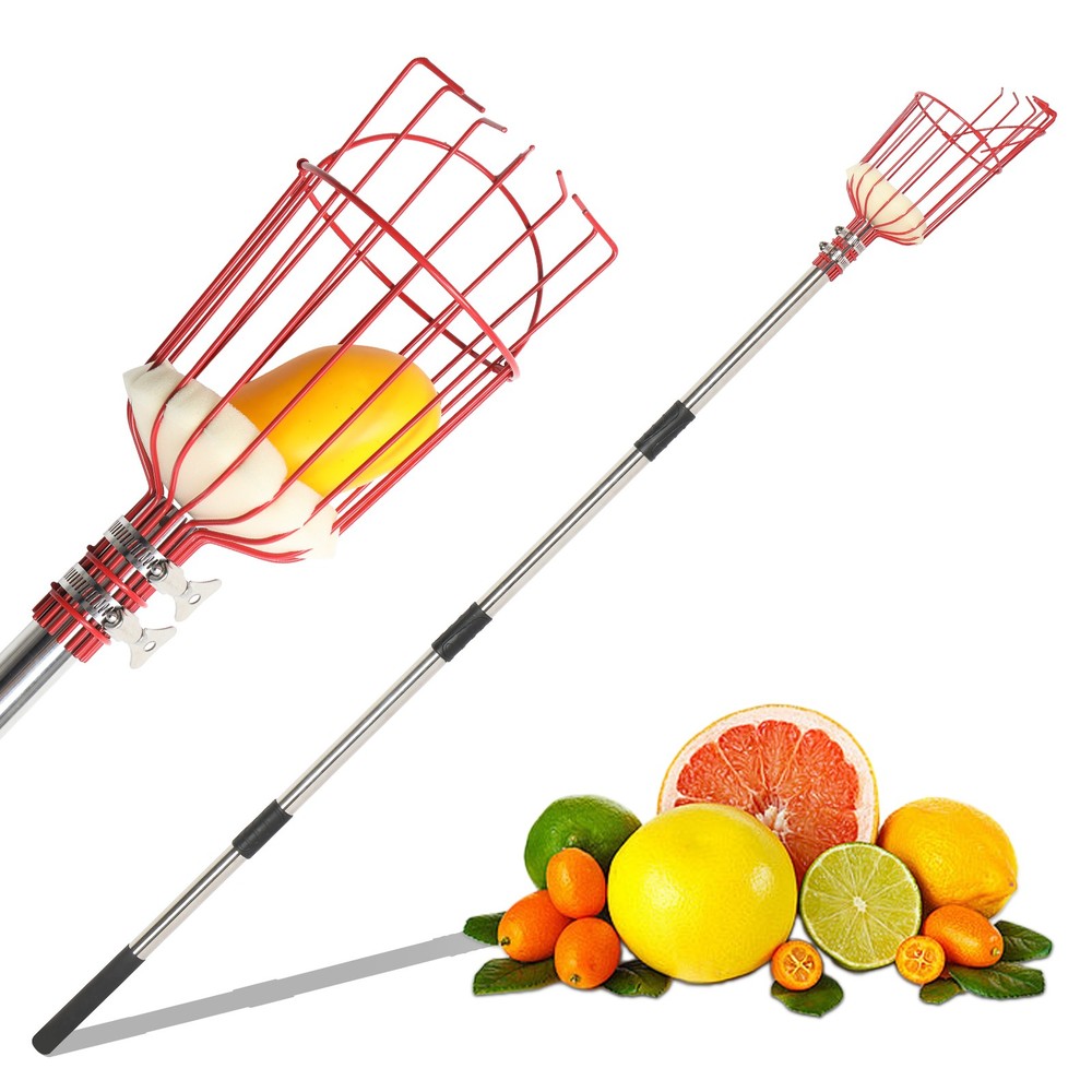 Fruit Picker Tool, 13FT Fruit Picker Pole with Basket , Apple Fruit Picker