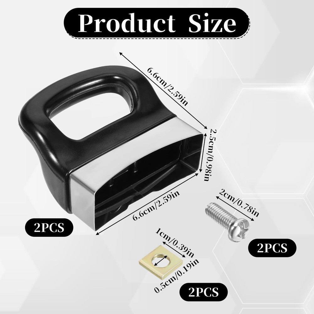 Giantree 2 Pcs Pot Short Side Handles, Replacement Handle, Black