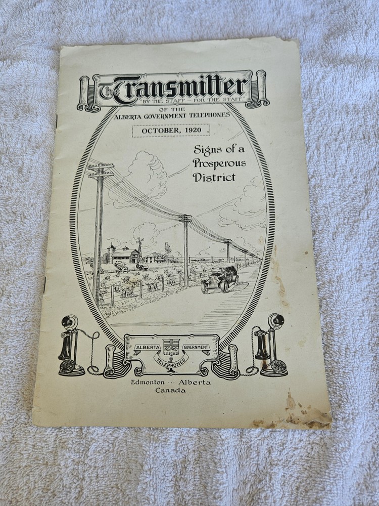 1920 " The Transmitter " October Issue Great Pics Information