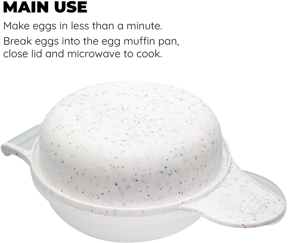 Microwave Egg Muffin Cooker Egg Sandwich Pan Mcmuffin Maker Breakfast 1-Pack