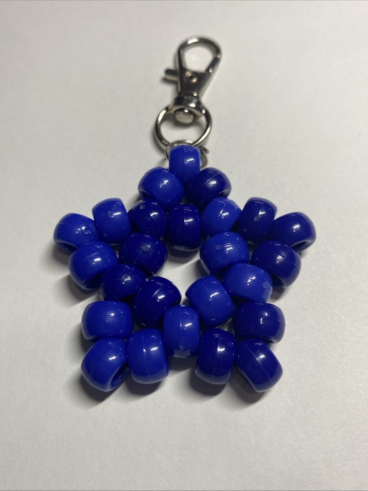 Blue Kandi Star Keychain