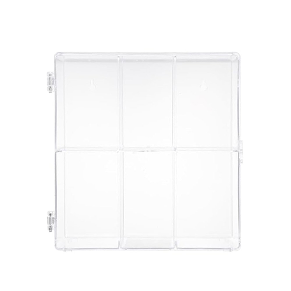 6 Grids Doll Display Case Hand Puppet Storage Box for Action Figures Organizer