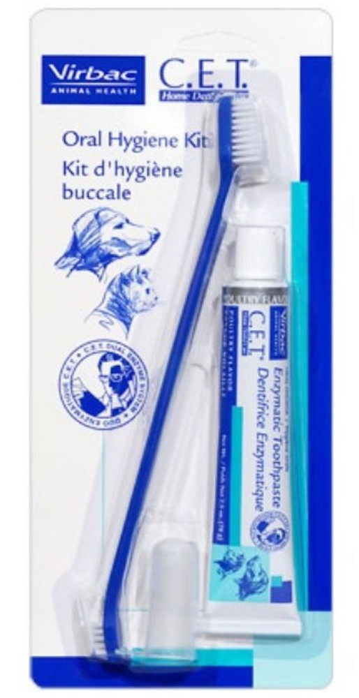 C.E.T. Duel-End Toothbrush, Fingerbrush & Enzymatic Toothpaste Kit