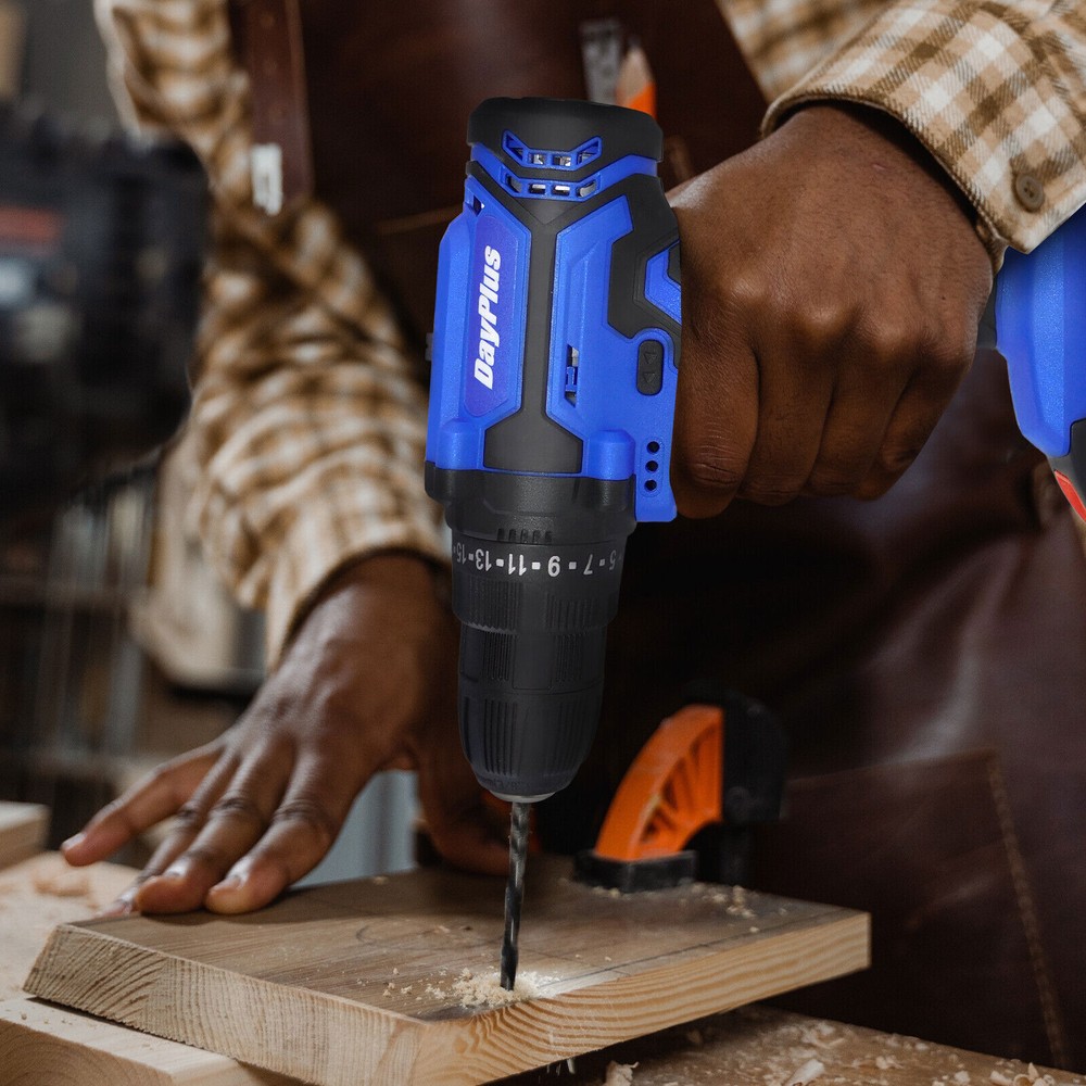 2 Speed 21V Electric Power Tools Cordless Drill / Driver with Bits Set & Battery