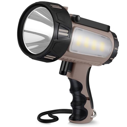 Rechargeable Spotlight Flashlight, Super Bright Waterproof Handheld Spot