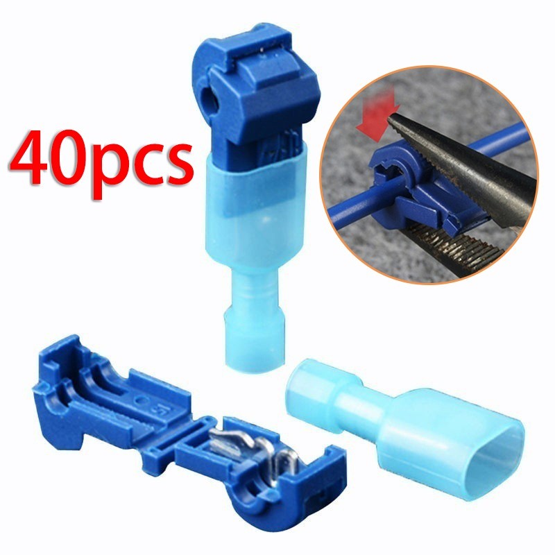 40pcs/set Quick Connect Electrical Cable Wire Connector Kit Terminal Wire Tools