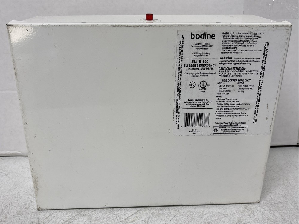 Bodine ELI-S-100 Eli Series Emergency Lighting Inverter Box (No Battery)