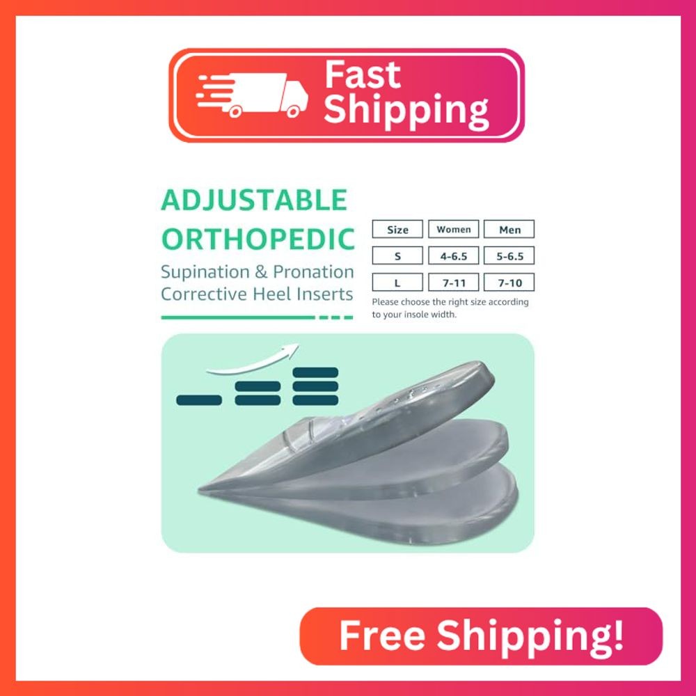 Skyfoot 3 Layers Adjustable Heel Wedge Inserts for Supination & Pronation Correc