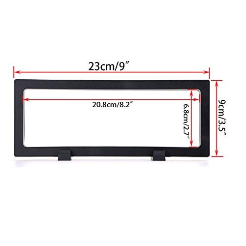 Skelang 3 Pcs 3D Floating Display Case, Black Display Stand Assorted Sizes
