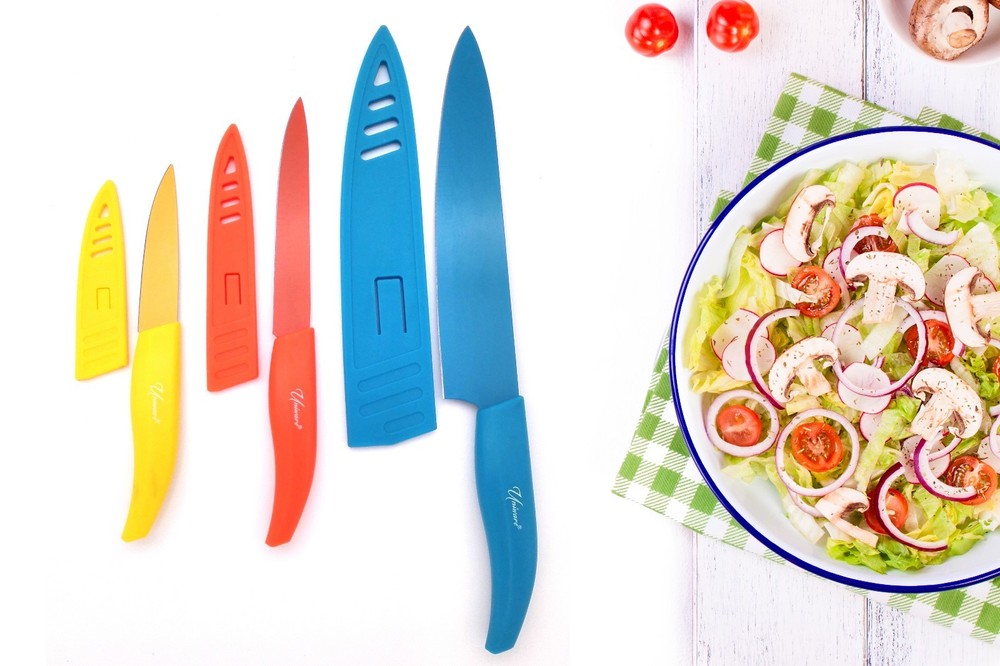 Kitchen Knife Set With Sheath,8,5,3.5 Inches Blade