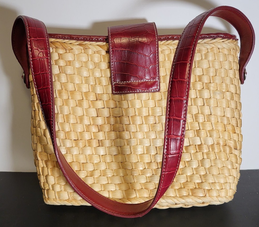 Vintage Straw Woven Handbag by E.G.O.