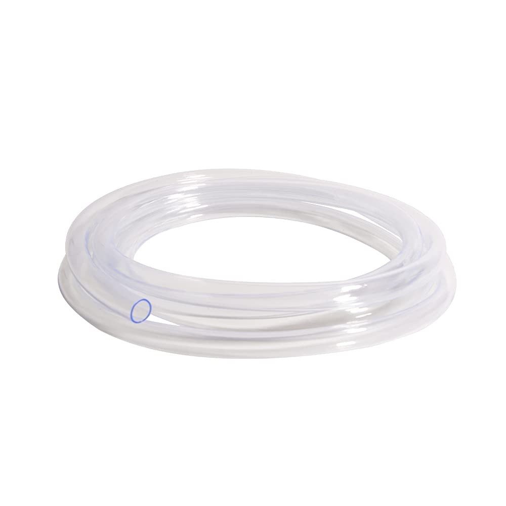 Lightweight Grade PVC Vinyl Tubing, 8mm ID X 10mm OD Clear Plastic Tube Flexible