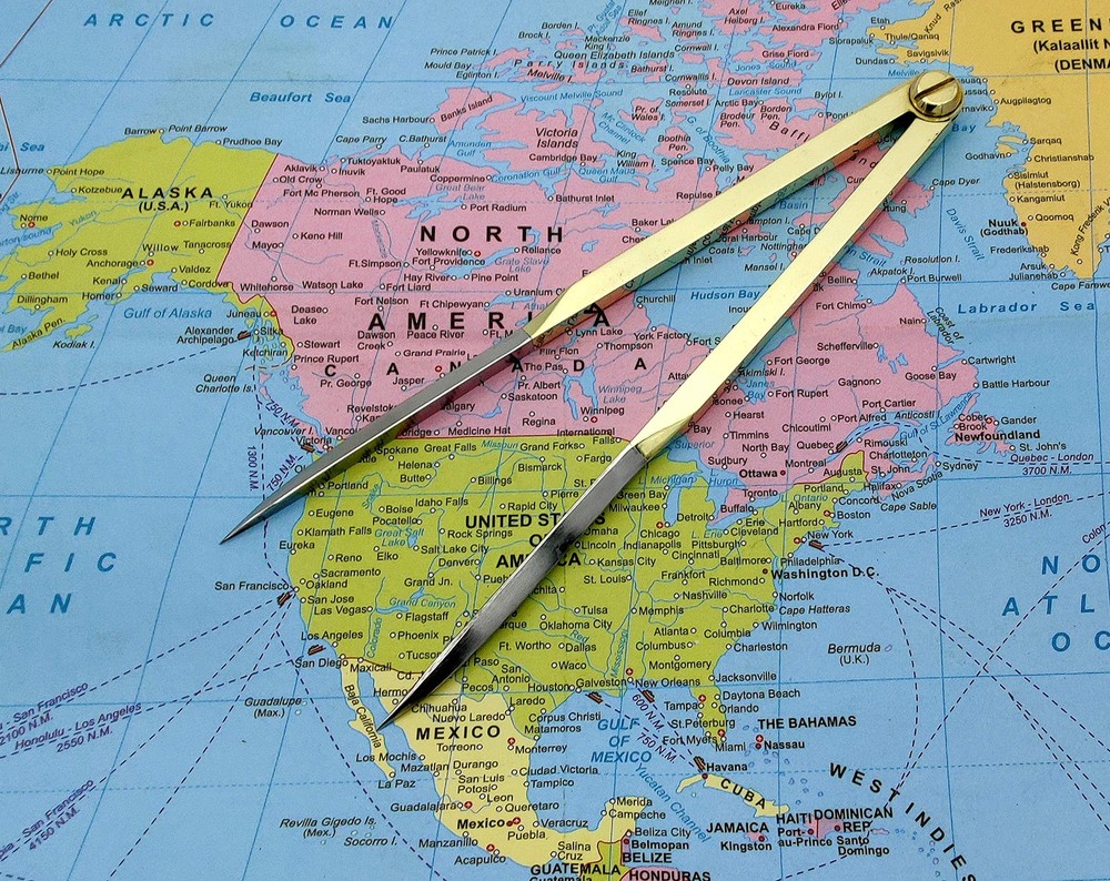 's Vintage Navigation Straight Pattern Artist Divider Solid Brass Drawing Too...