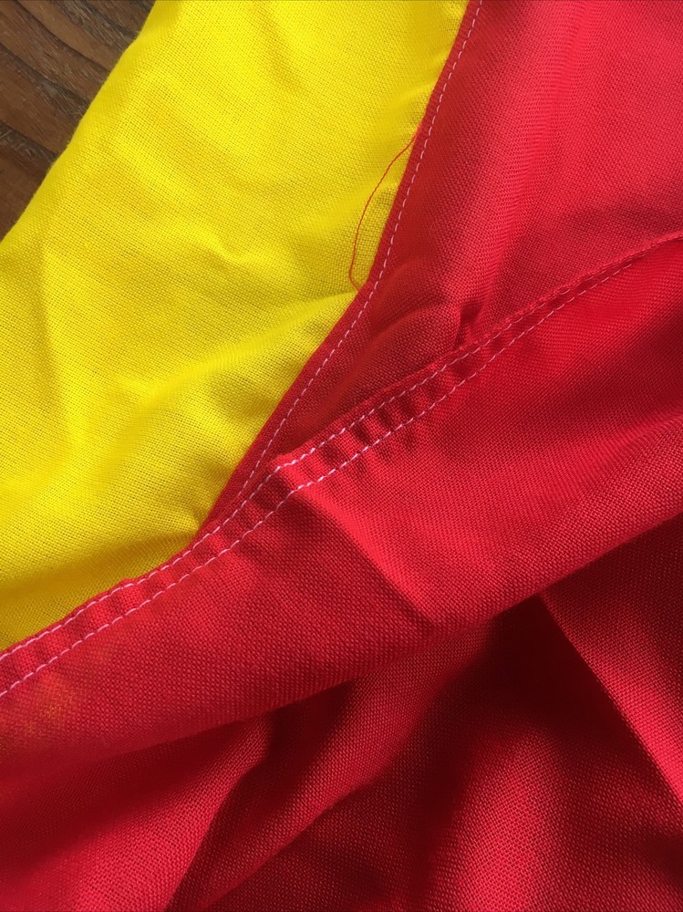 Large Vintage Sewn Belgium Flag 6 X 4 Ft