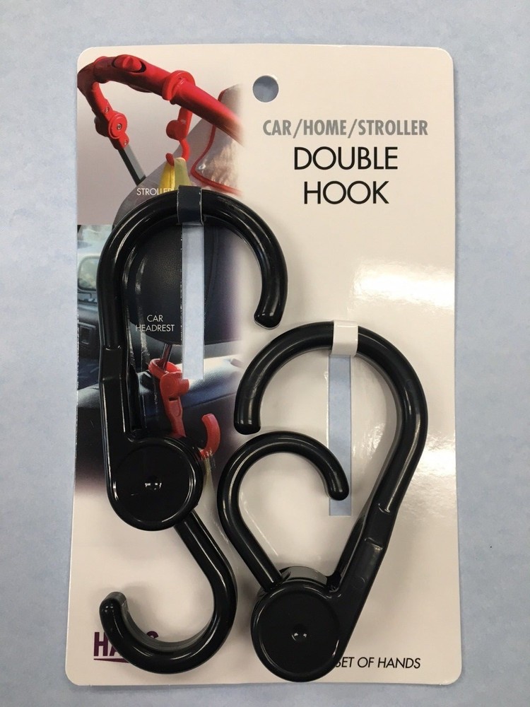 CAR/HOME/STROLLER HOOK 2 PACK   total of 6 hooks