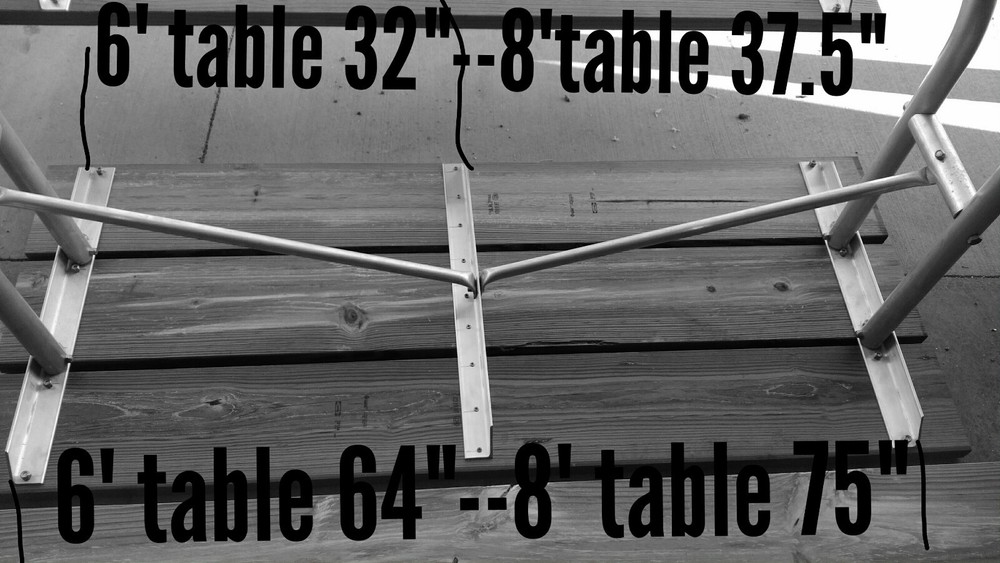 Aluminum Picnic Table Frame Commercial grade Welded~Frame only