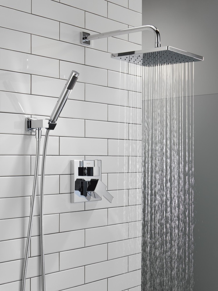 Delta 342701 Modern Square Non Shared Function Shower System - Black