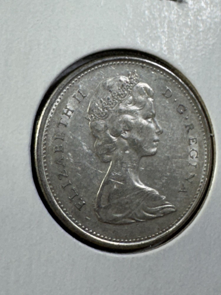 1968 Canada 25 Cents Silver Coin
