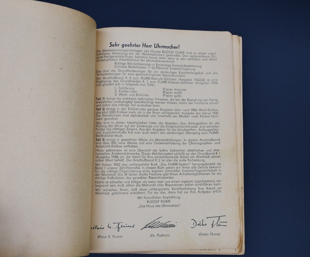 Das Flume System Catalogue 1962/63