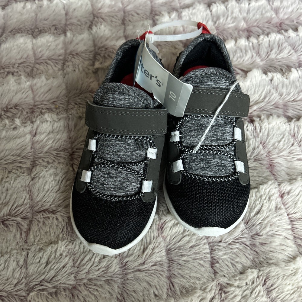 Carter Boy Gray & Black  Sneaker Size 10