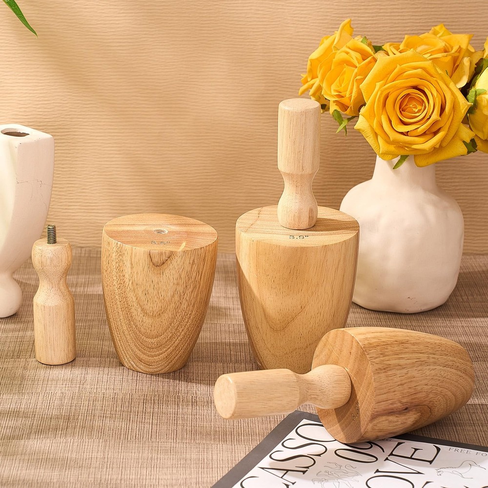 3 Sizes Wood Shaping Tools For Pottery Molds With Removable Handle