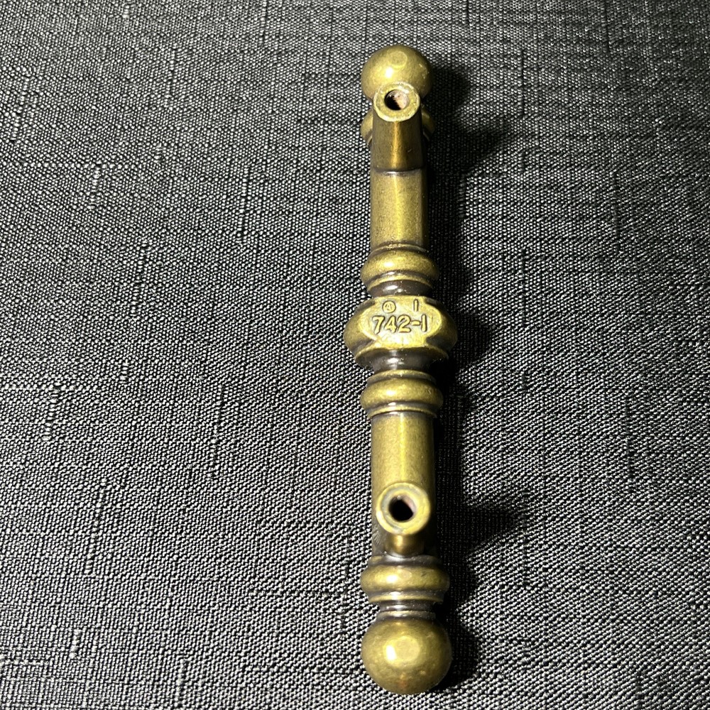 NEW Amerock Vintage Cabinet Handle Drawer Pull Burnished Solid Brass 5 1/8 742-1