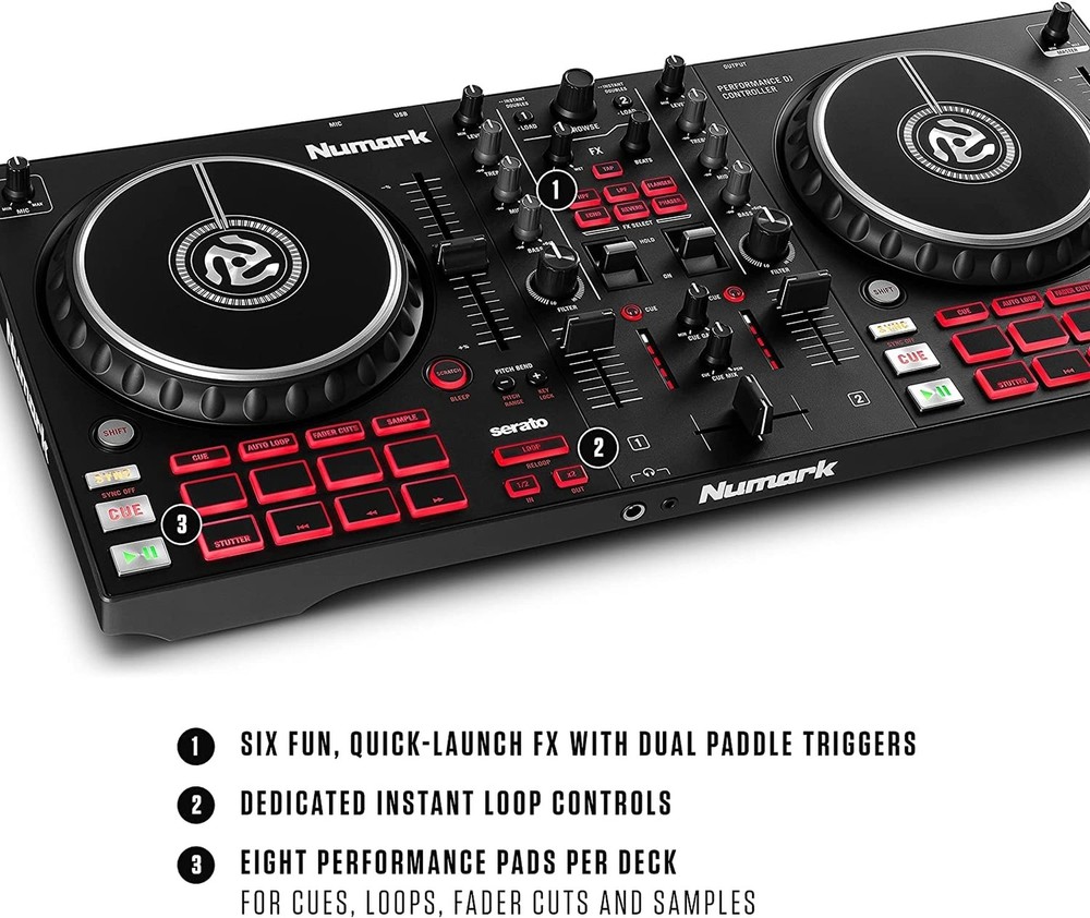 Complete DJ Equipment Package - Numark Mixtrack Pro FX 2 Deck DJ Controller F...
