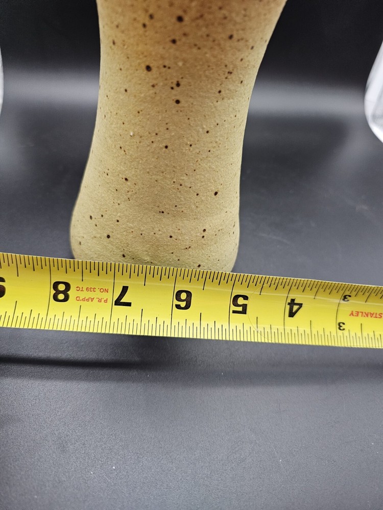 Hand Spun Studio Art Pottery Vase Signed 8.5"