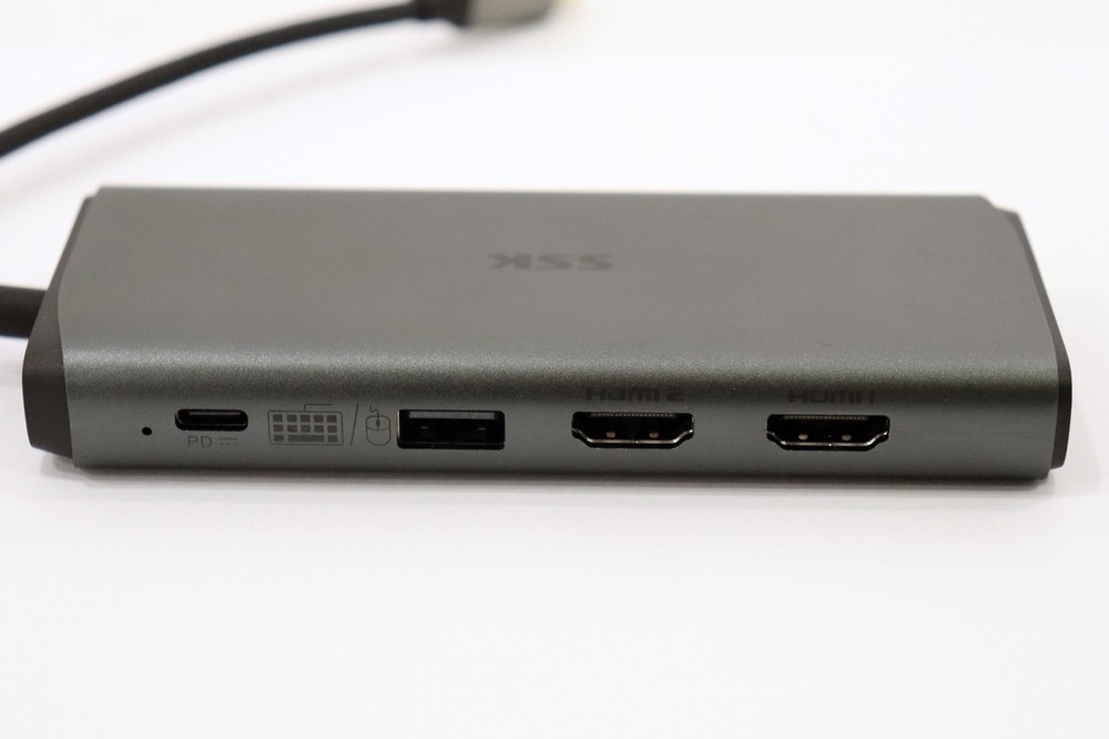 SSK Type-C Multi-Function 11-Port 4K Docking Station SC211 (Silver) Refurbished