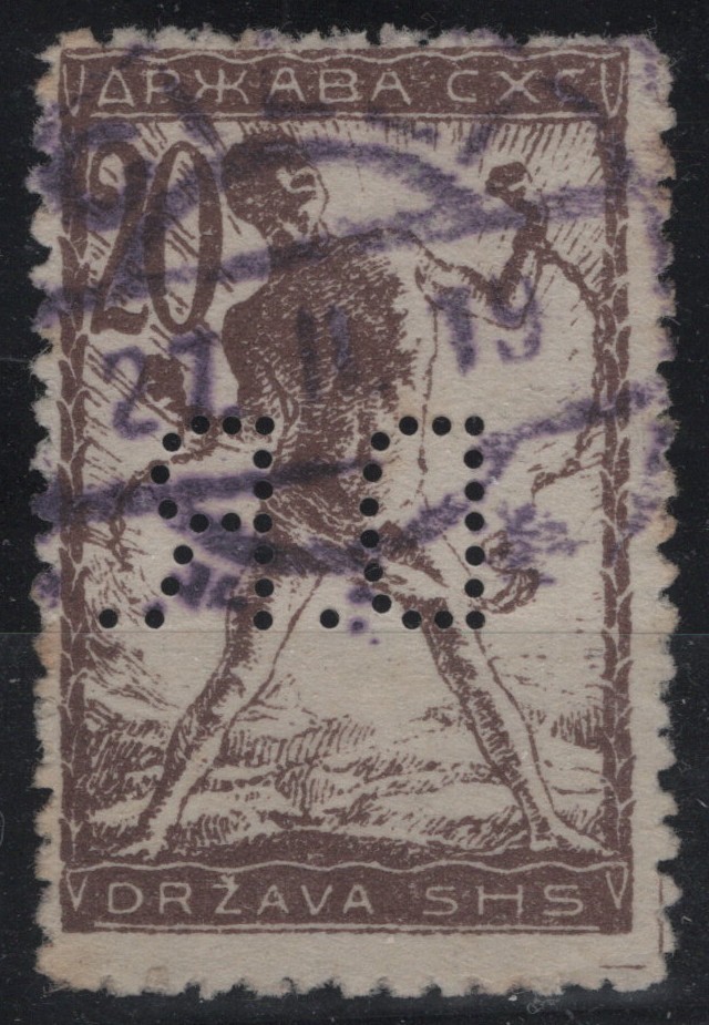 SHS YUGOSLAVIA Slovenia Chainbreakers 1919-1921 PERFIN