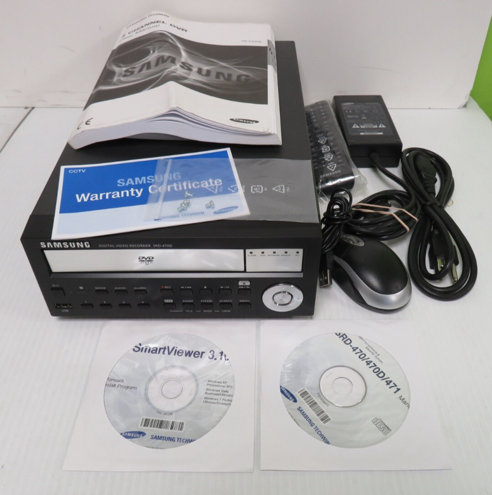Open Box Samsung SRD-470D Security Camera 4-Channel DVR HDD + DVD Backup