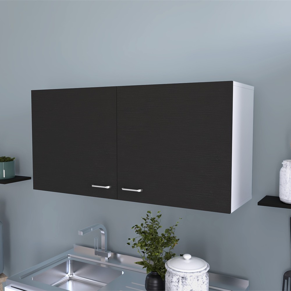 Carbon Espresso Rectangle 2-Door Wall Cabinet