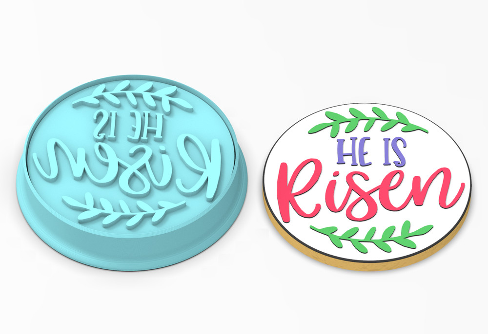 He is Risen Cookie Cutter & Stamp | April Easter